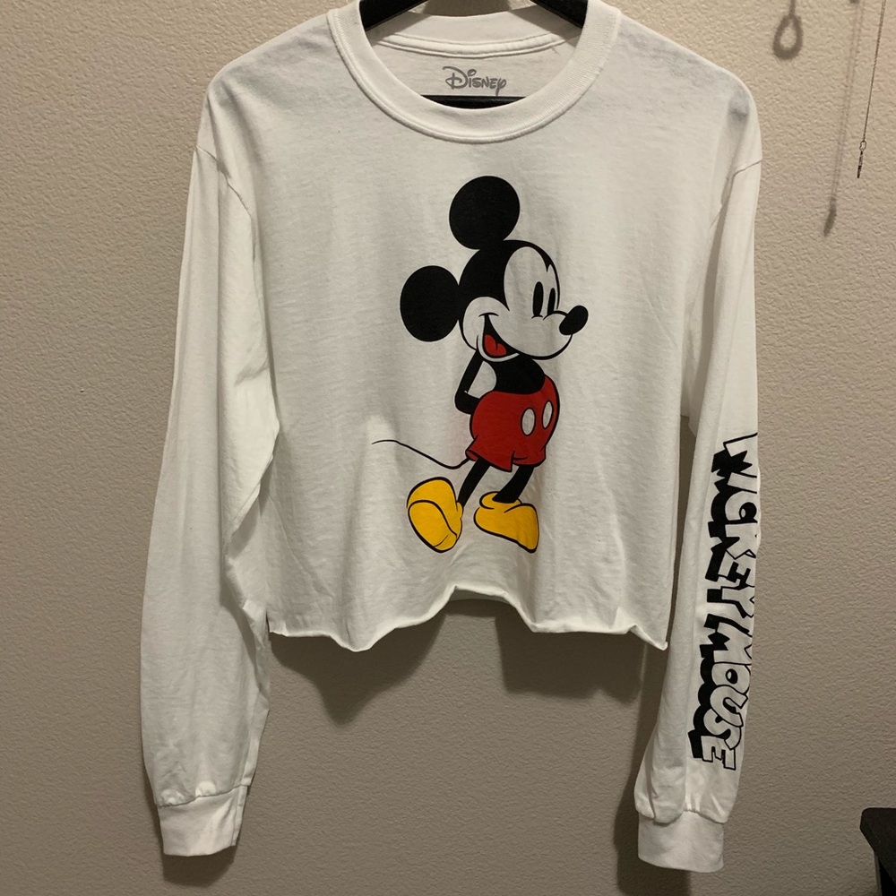 Cropped Mickey Mouse Long Sleeve